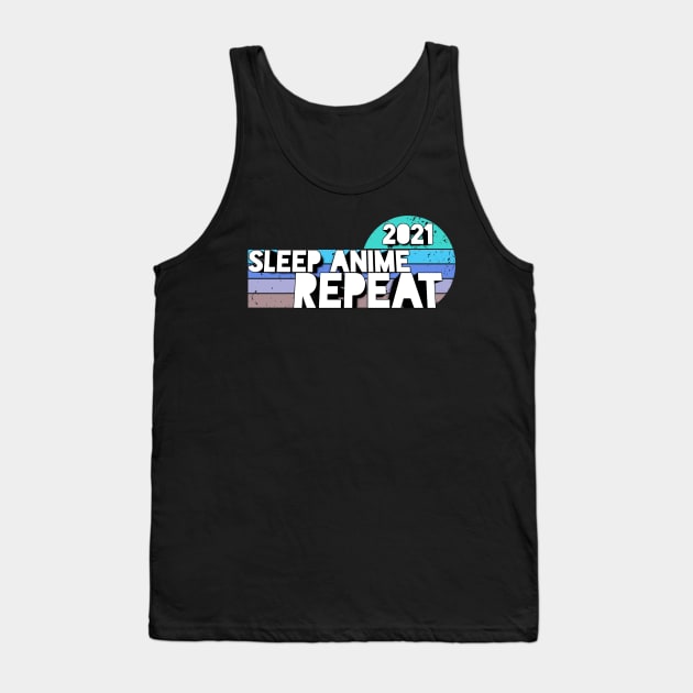 Sleep anime repeat 2021 Tank Top by Blue Diamond Store